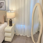 Fern Extra Long & Wide Cotton Semi-Sheer Curtains (Front View Installed)2