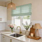 Jasper Dotted Linen Blend Roman Shades