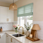 Jasper Dotted Linen Blend Roman Shades