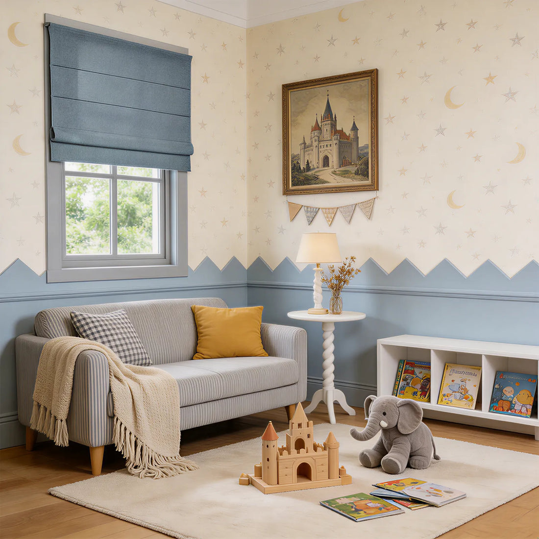 Jasper Dotted Linen Blend Roman Shades