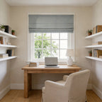 Jasper Dotted Linen Blend Roman Shades
