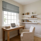 Jasper Dotted Linen Blend Roman Shades