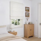 Jasper Dotted Linen Blend Roman Shades
