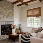 Jasper Dotted Linen Blend Roman Shades