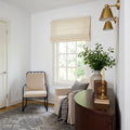 Jasper Dotted Linen Blend Roman Shades