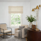 Jasper Dotted Linen Blend Roman Shades