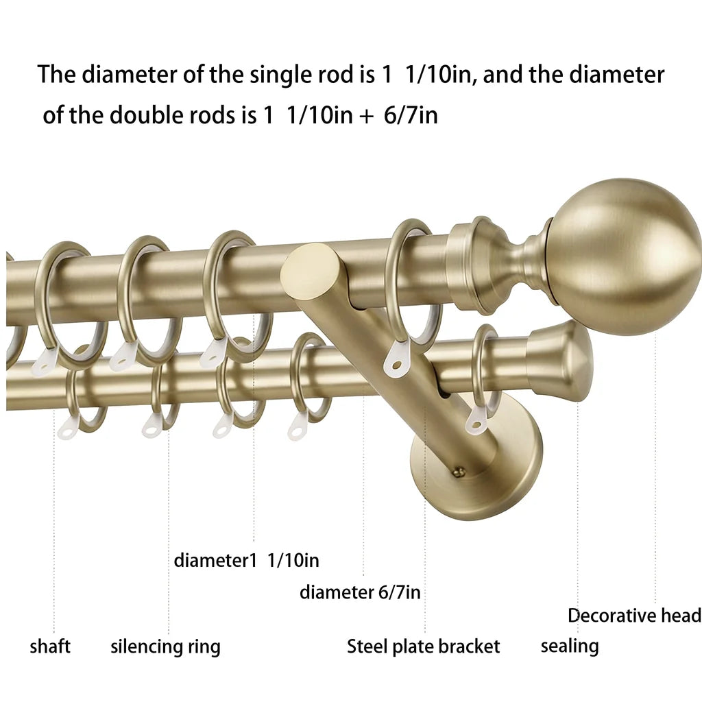 Meile Custom Curtain Rod | Made for Extra Wide Windows
