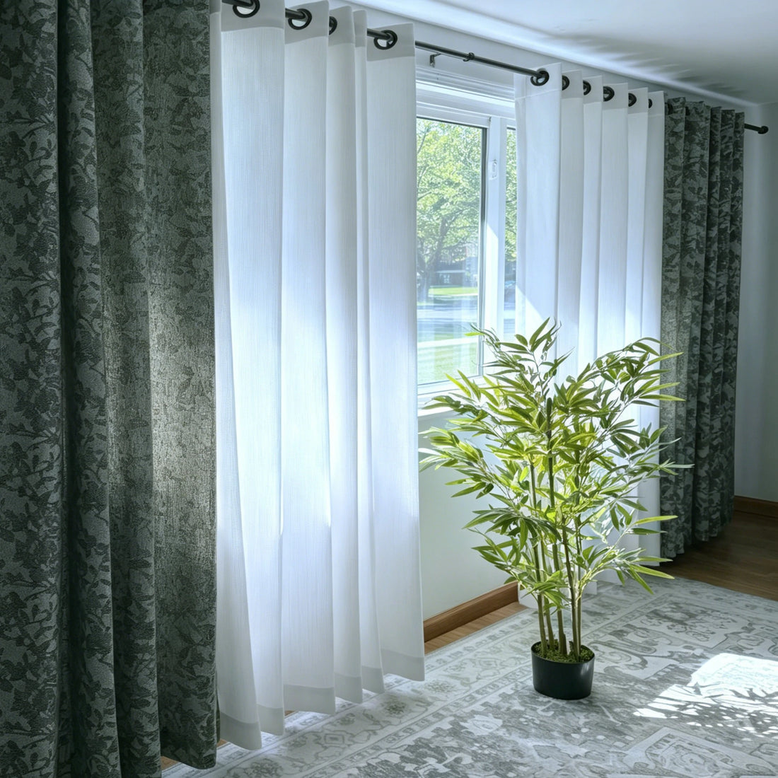Winslow Floral Jacquard  Curtains