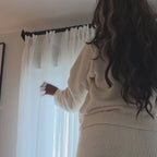 Fern Extra Long & Wide Cotton Semi Sheer Curtains Installation Demonstration