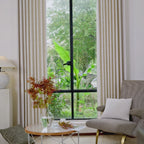 Dale Dimensional Cotton-Linen Textured Curtains in Light Yellow add a refined touch of quiet luxury to your home with their premium weave and crisp tailored pleats.