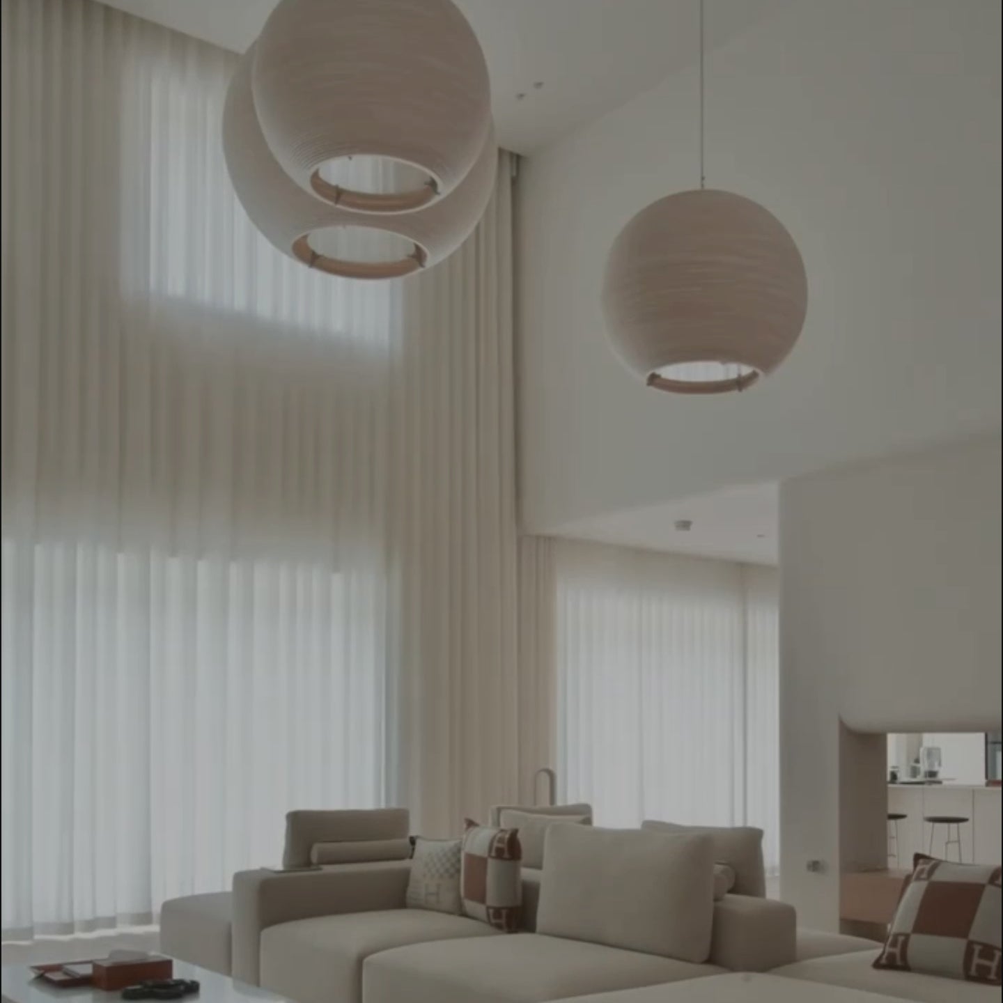 Ayla Weave Extra Long Sheer Curtains High-Altitude Installation Demonstration