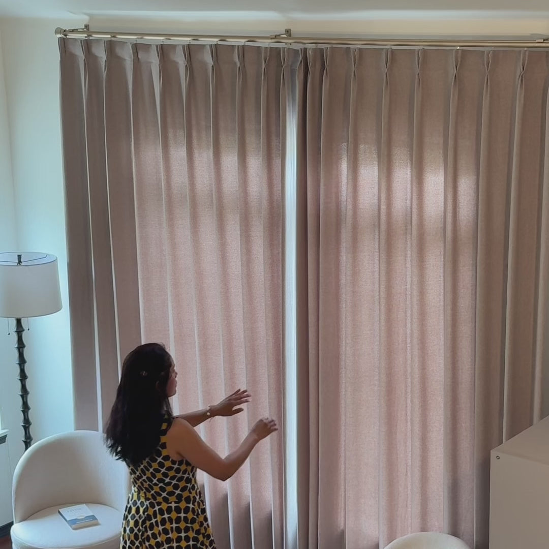 Ash Cotton Linen Blend Curtains