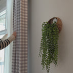 Simon Plaid Linen Textured Curtains