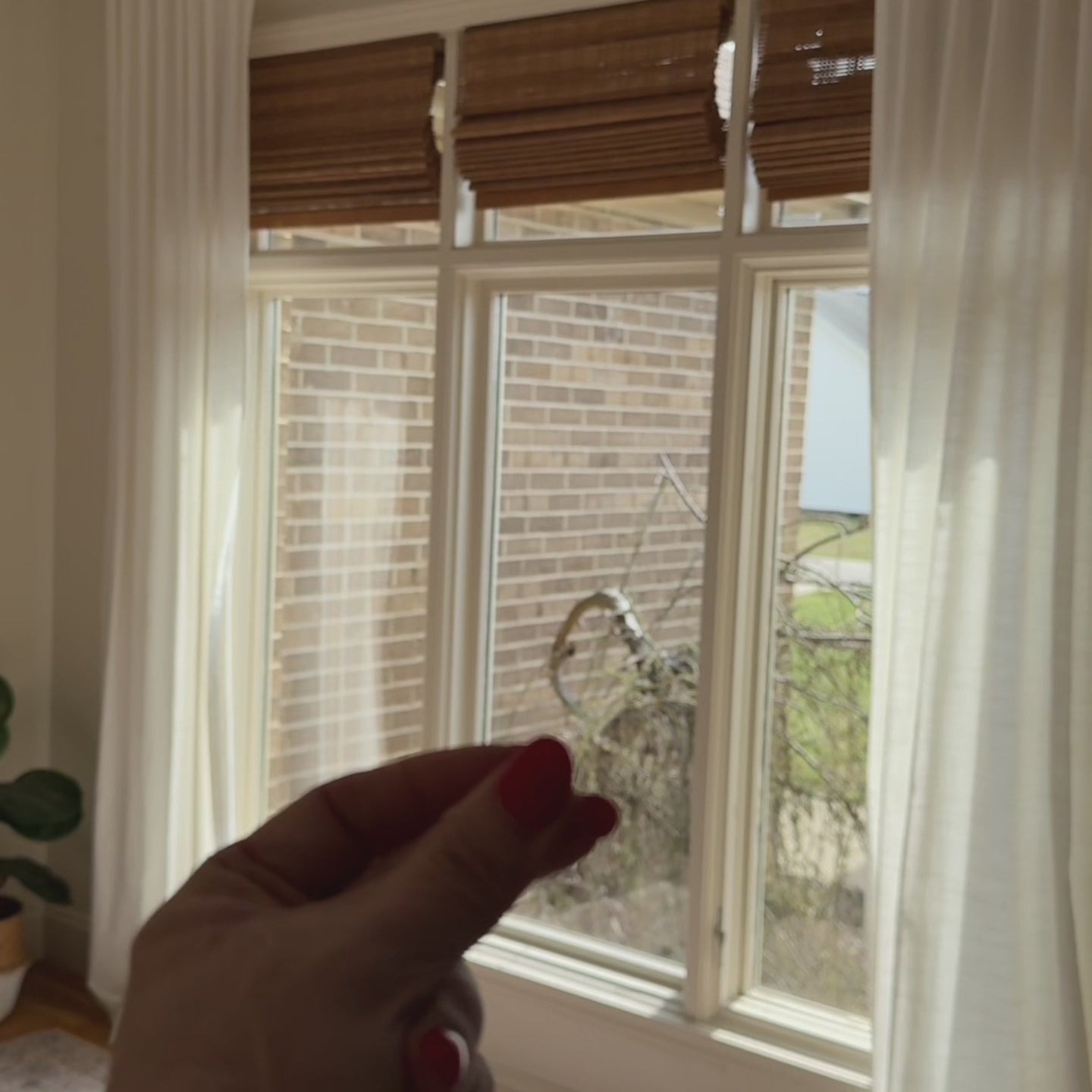 High quality Light Gray John Linen Texture Cotton Curtains unboxing and styling guide demonstrating the textured fabric weave with tailored pinch pleats on ring hooks