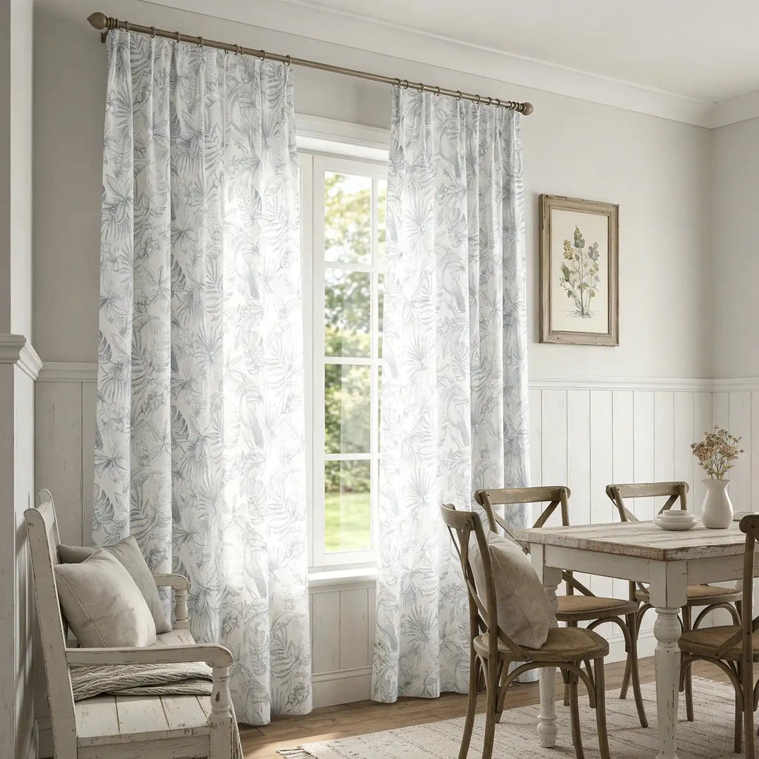 Remy Printed Bird Pattern Curtains