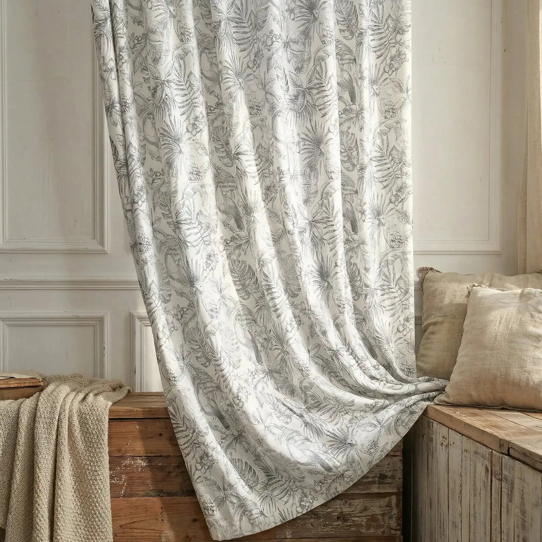 Remy Printed Bird Pattern Curtains