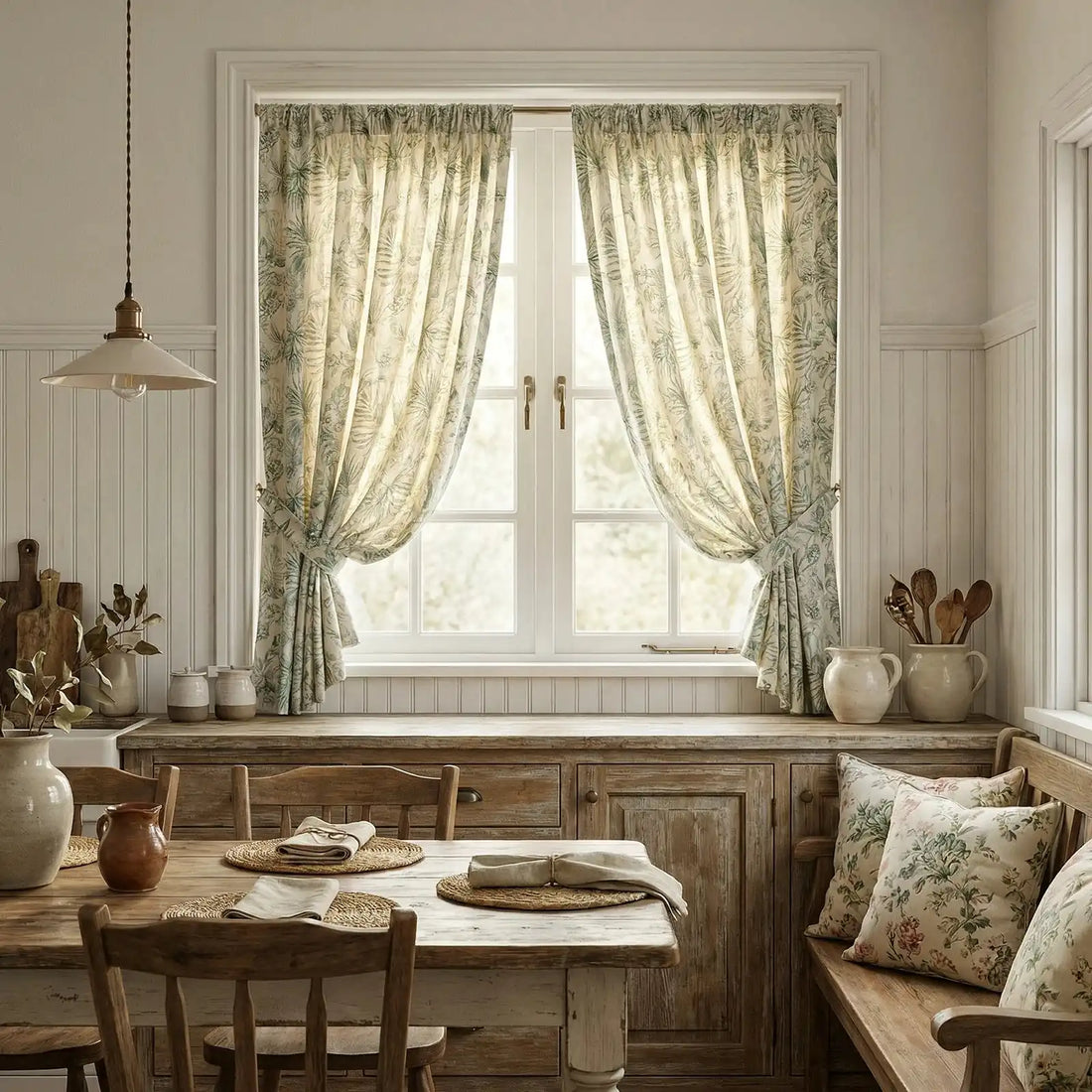 Remy Printed Bird Pattern Curtains