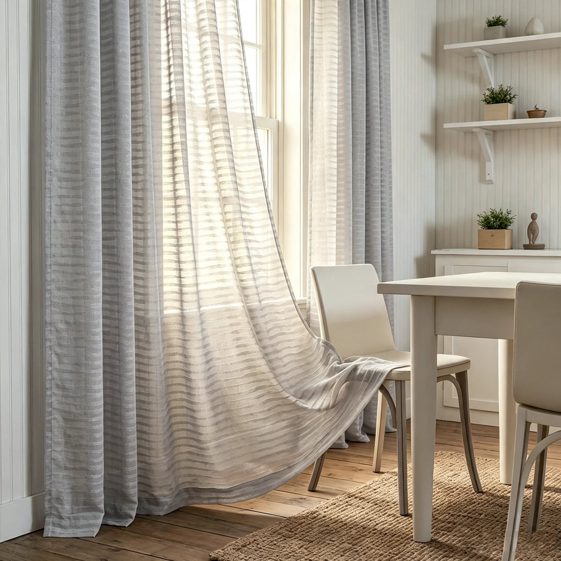 Sheila Cotton Semi Sheer Curtains