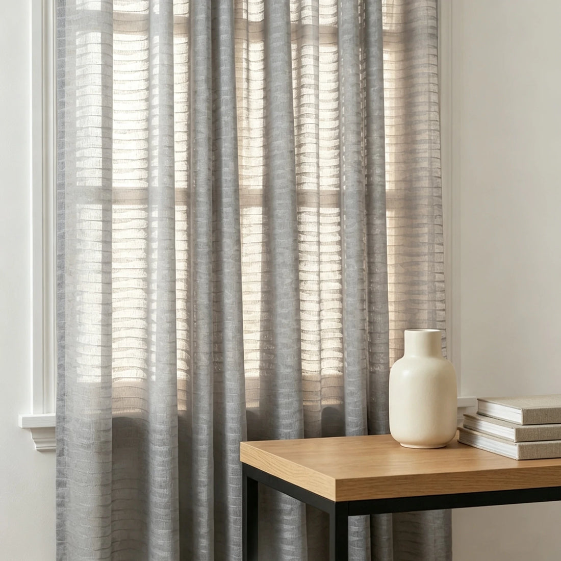 Sheila Cotton Semi Sheer Curtains