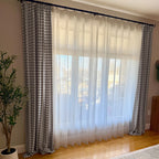 Simon Plaid Linen Textured Curtains