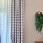 Simon Plaid Linen Textured Curtains
