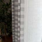 Simon Plaid Linen Textured Curtains