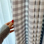 Simon Plaid Linen Textured Curtains