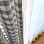 Simon Plaid Linen Textured Curtains