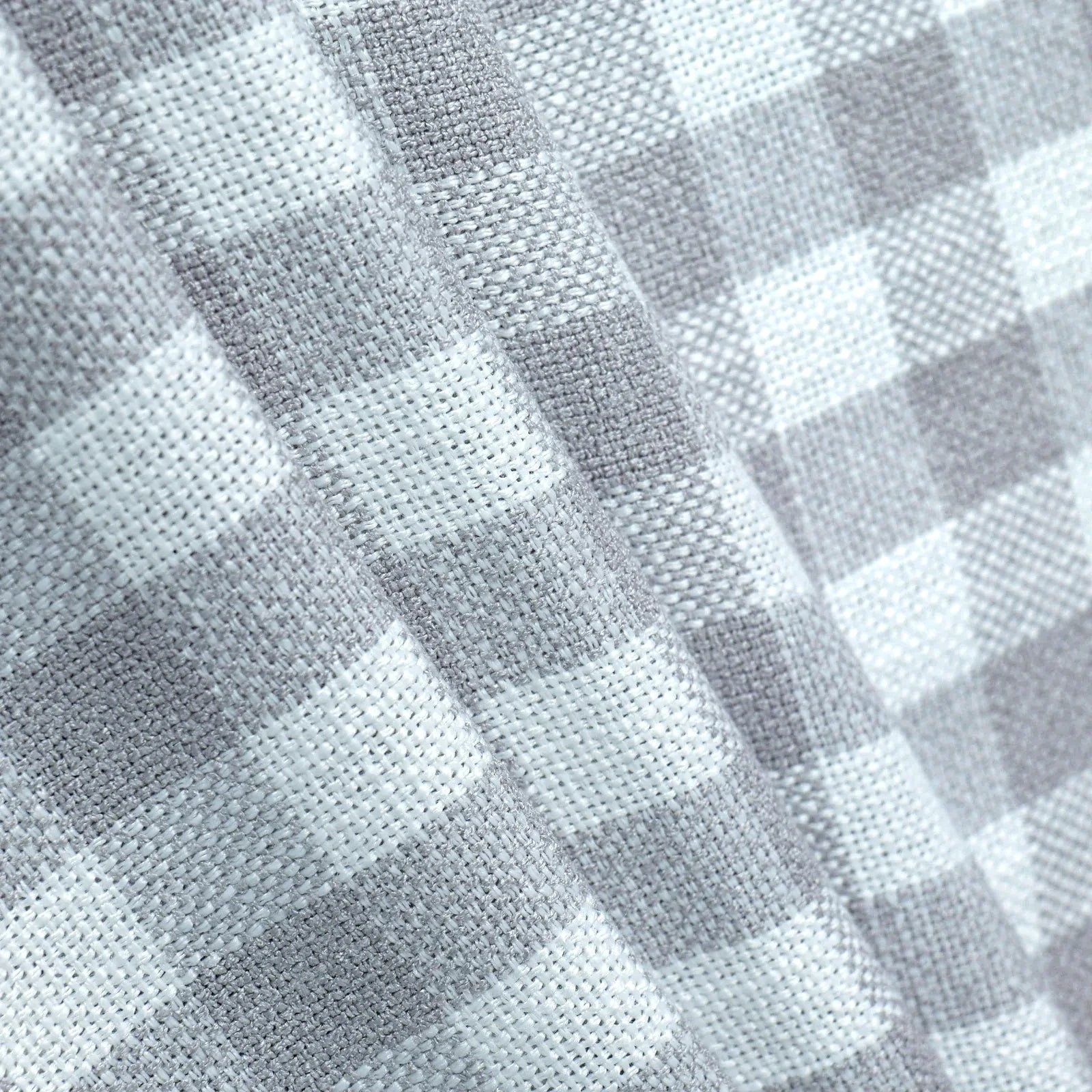 Simon Plaid Linen Textured Curtains