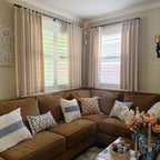 Lacey Herringbone Texture Linen Blend Curtains
