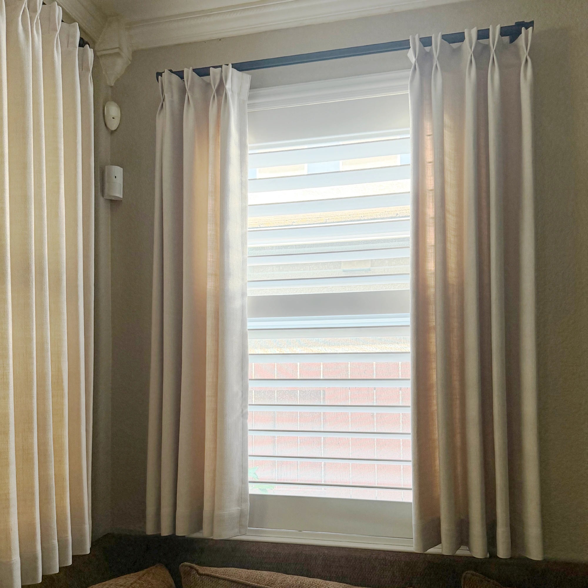 Lacey Herringbone Texture Linen Blend Curtains