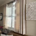 Lacey Herringbone Texture Linen Blend Curtains