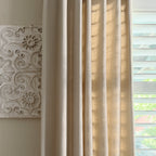 Lacey Herringbone Texture Linen Blend Curtains