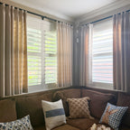 Lacey Herringbone Texture Linen Blend Curtains
