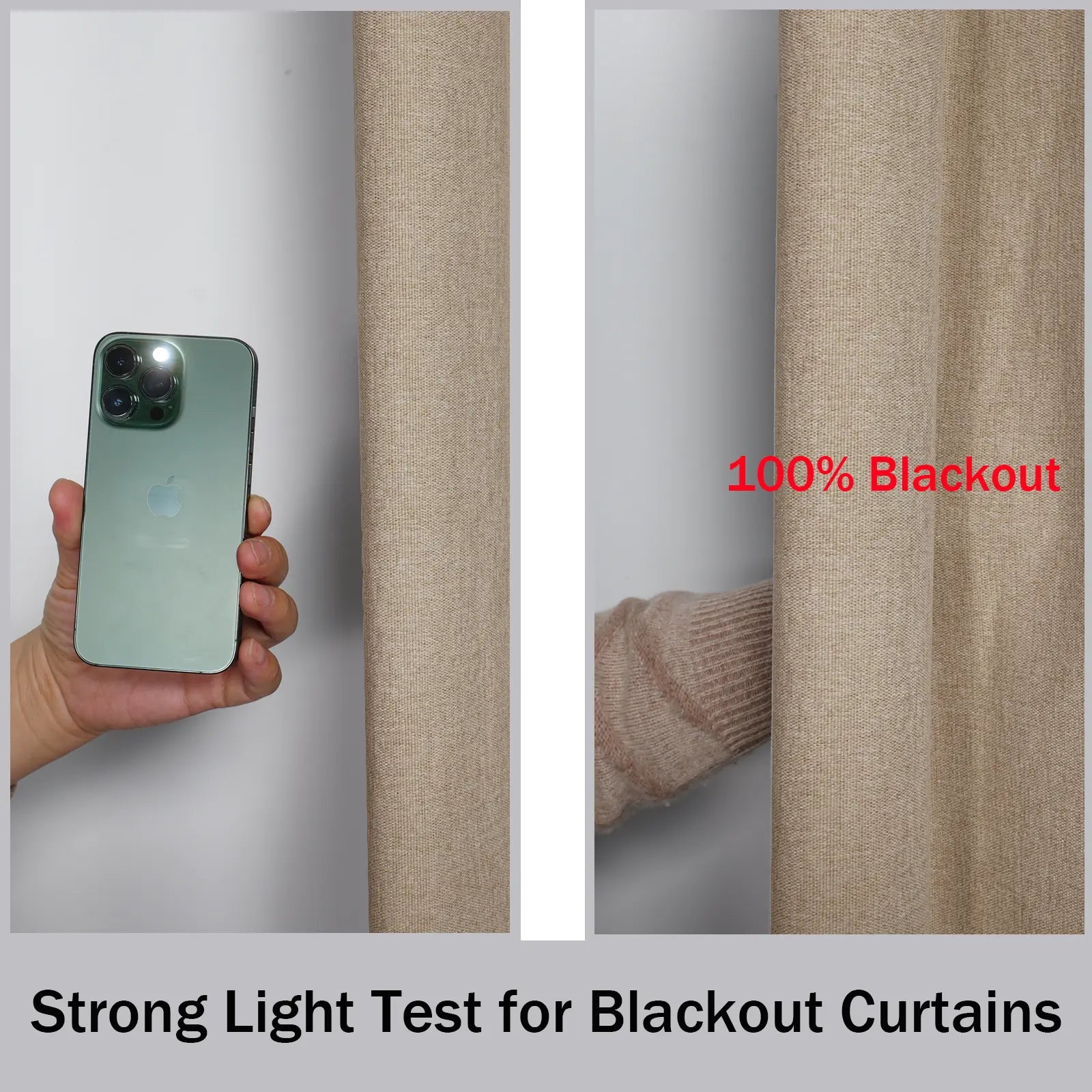 Gavin 100% Blackout Linen Look Curtains